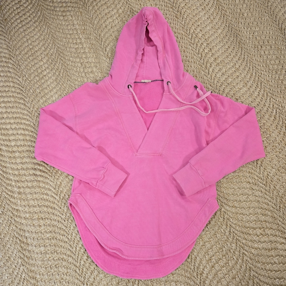 Anthropologie Pilcro Wharfside V-Neck Hoodie Pink